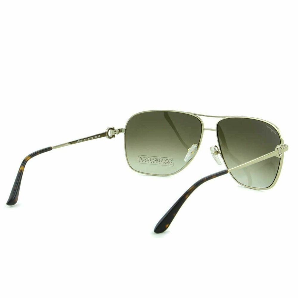 SOLD OUT Salvatore Ferragamo Men Square Sunglasses SF170S Gold Metal Gray Lens - Picture 6 of 6